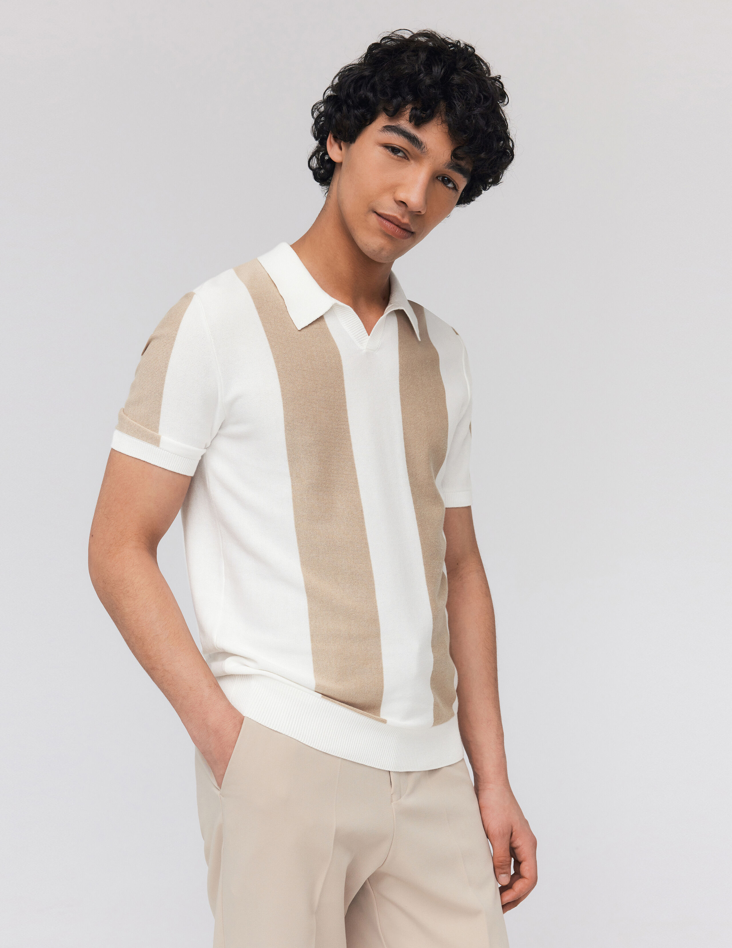 Polo Beige homme BZB