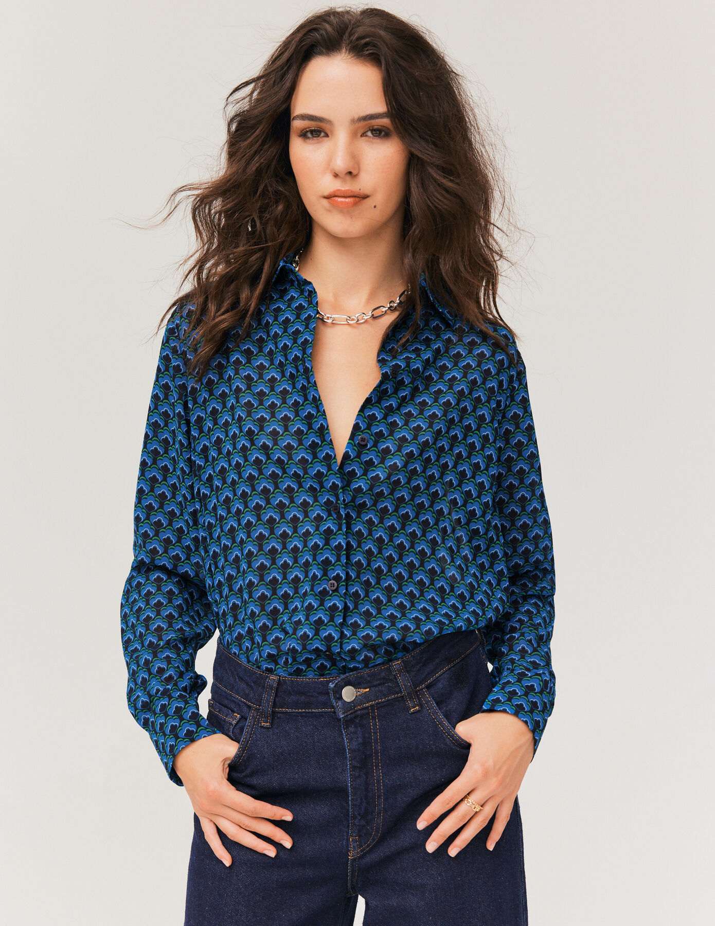 Chemise fluide imprimée