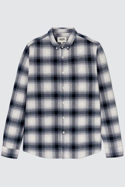 Chemise droite à carreaux