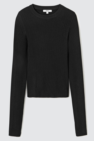 Pull côtelé uni