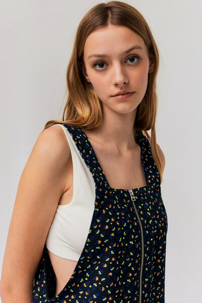 Robe salopette imprimée