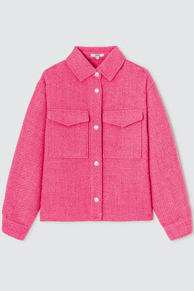 Surchemise en tweed uni