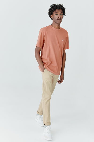 Pantalon chino ajusté en coton Bio