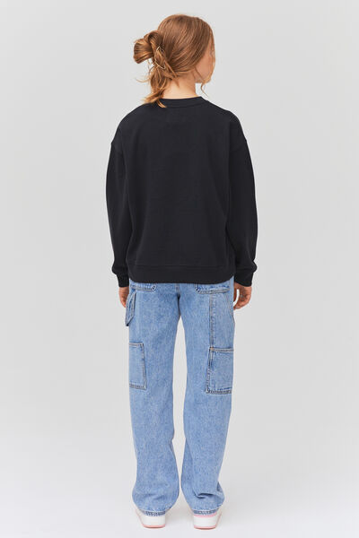 Sweat col rond brod&eacute;