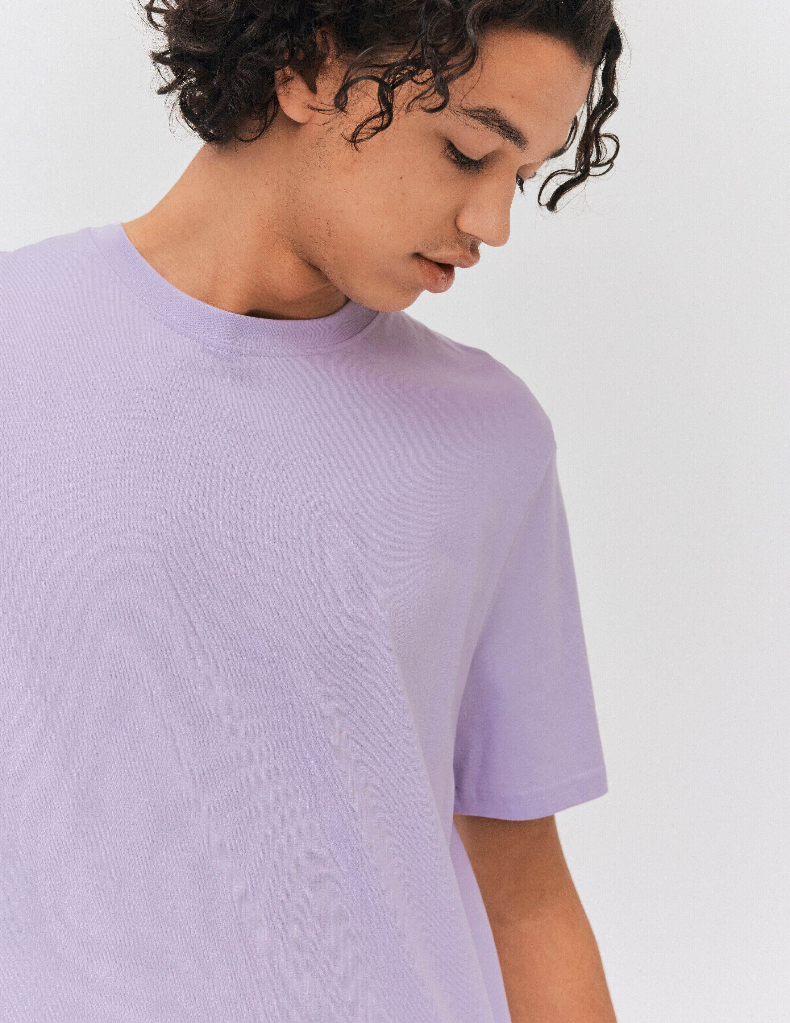 T shirt violet top homme