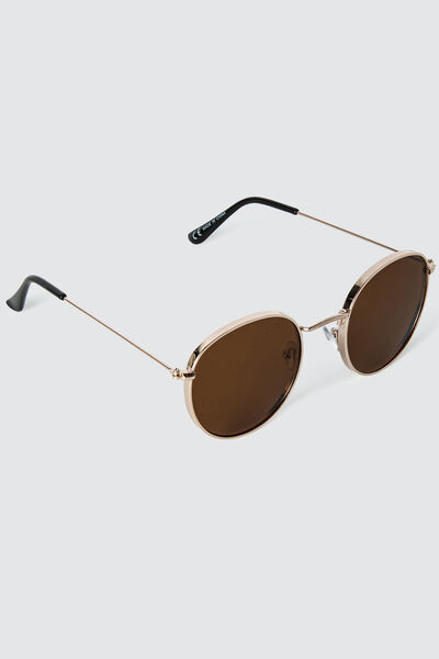 Lunettes de soleil en métal gold