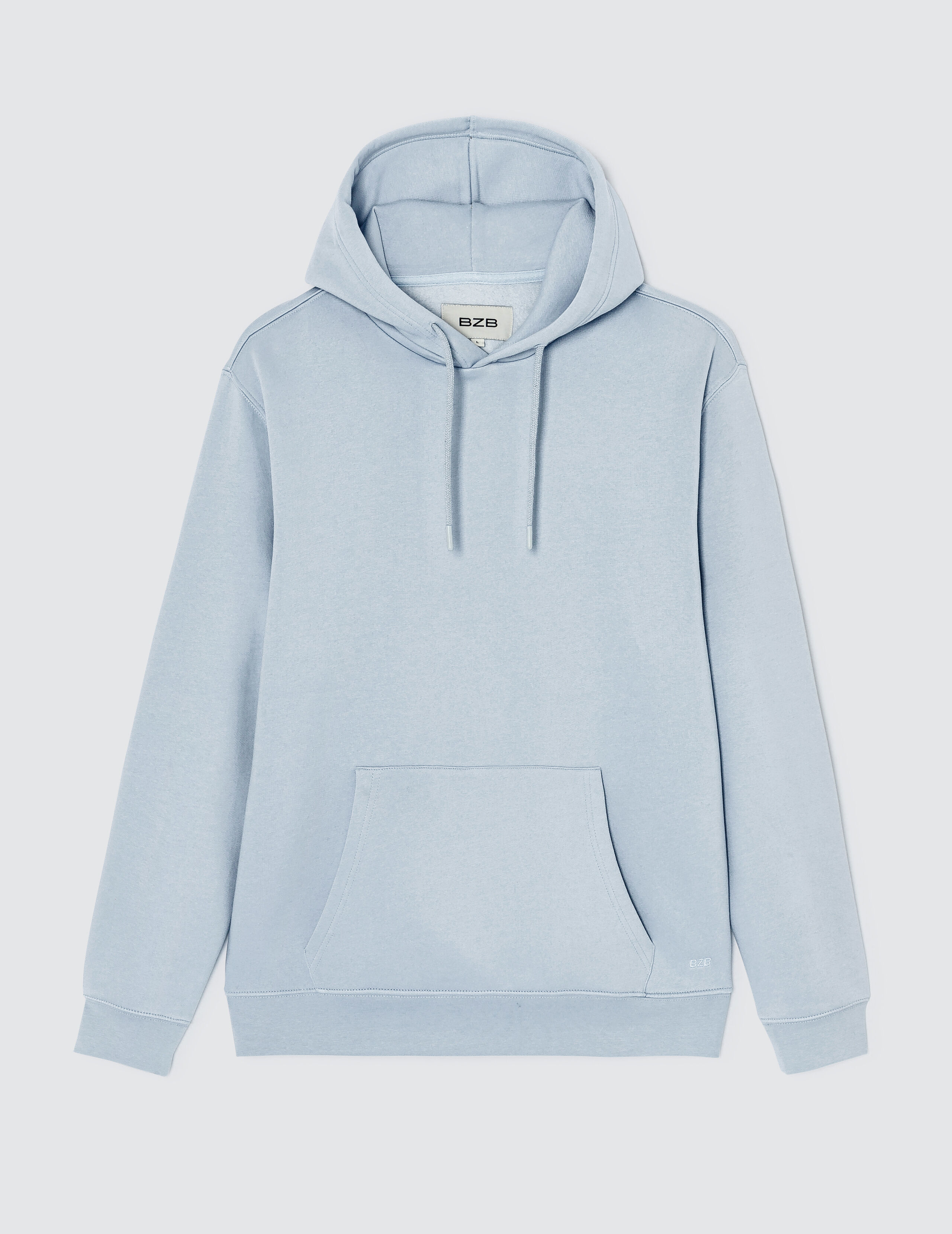 Sweat capuche basique Bleu clair BZB