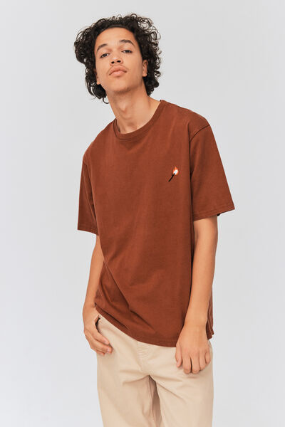 T-shirt message brodé