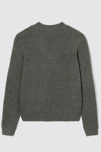 Pull col V pailleté