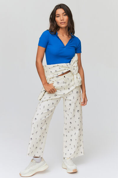 Jean wide leg imprimé