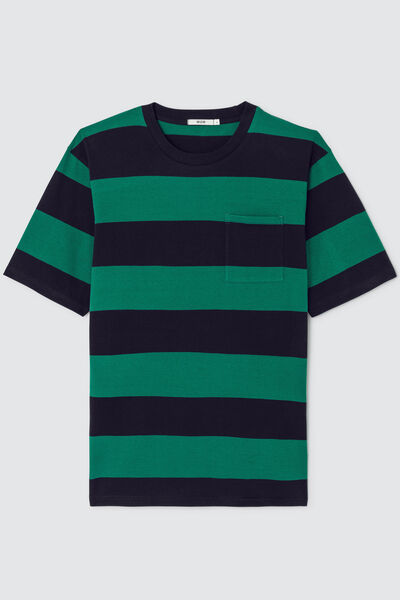 T-shirt maxi rayures avec poche