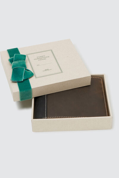 Coffret cadeau portefeuille cuir