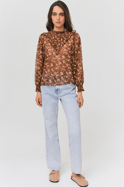 Blouse voile imprimée