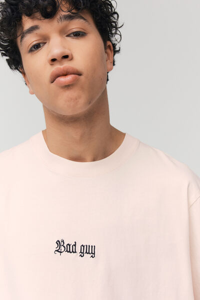T-shirt message brodé