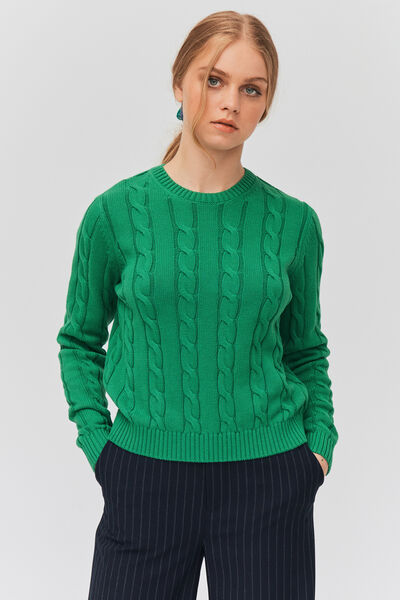 Pull torsadé uni