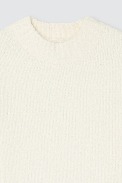 Pull maille chenille uni
