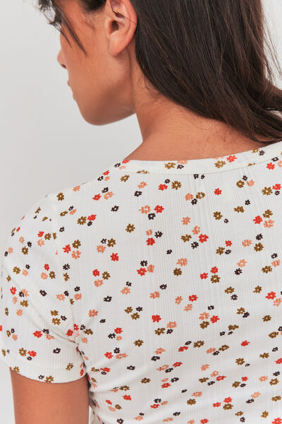 T-shirt boutonné imprimé