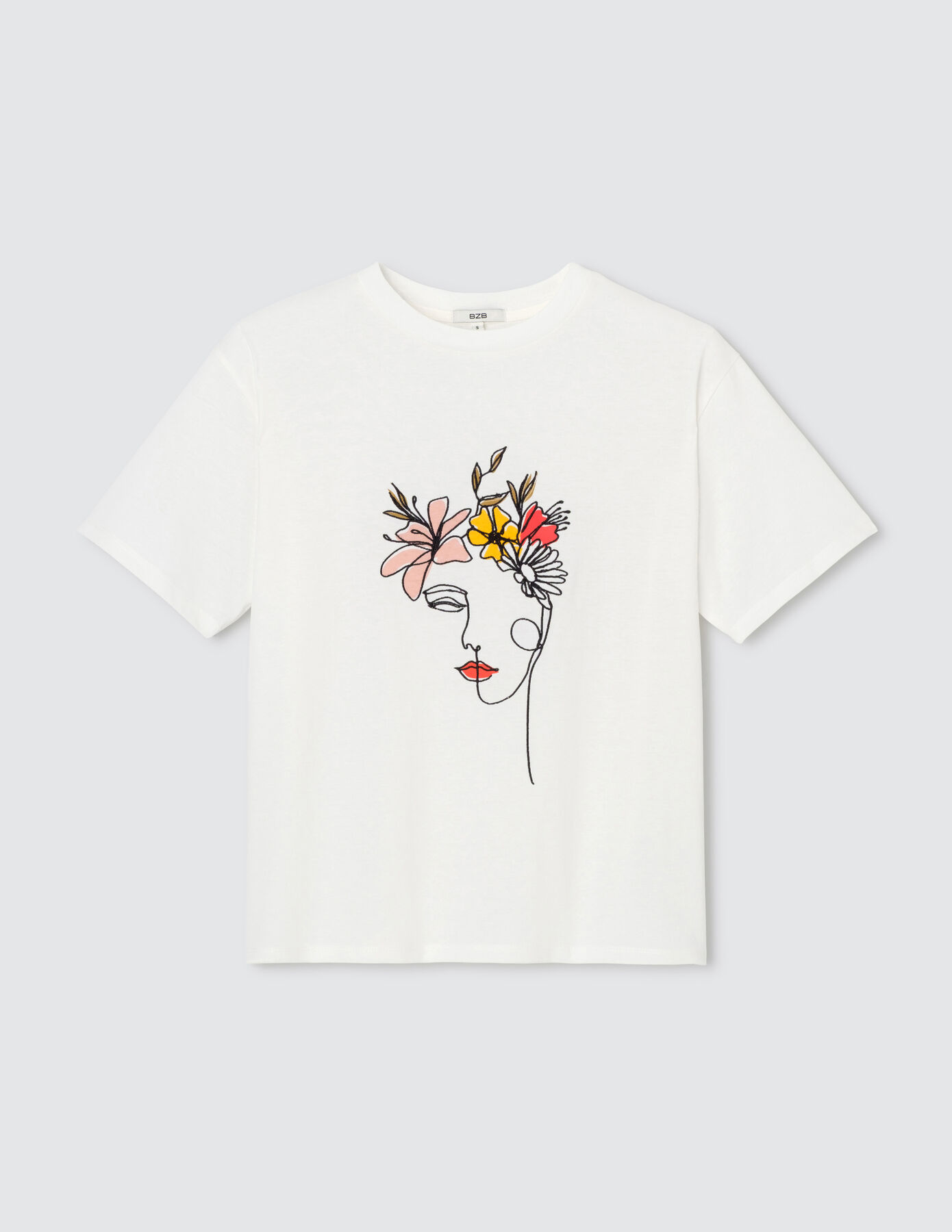 T-shirt brodé coloré
