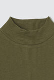 T-shirt col montant effet flammé