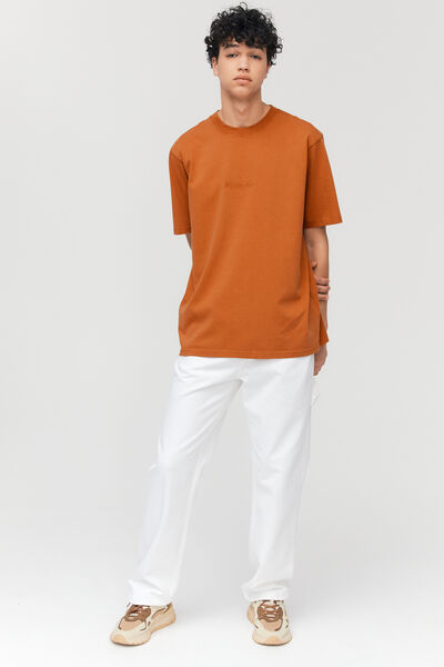 T-shirt message brodé