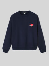 Sweat col rond brod&eacute;