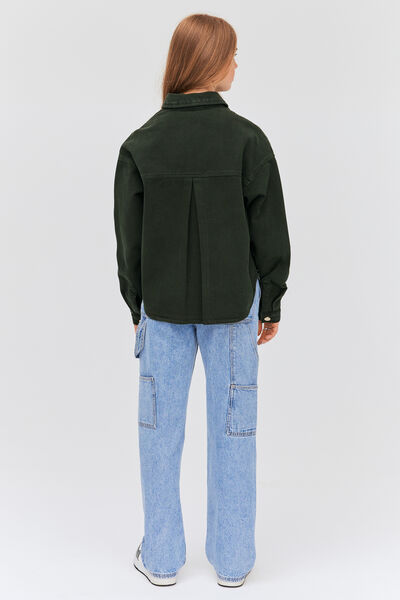 Veste en jean boutons dorés
