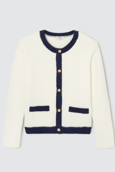 Gilet bicolore fluffy