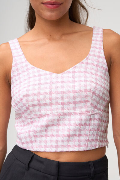 Top corset en tweed