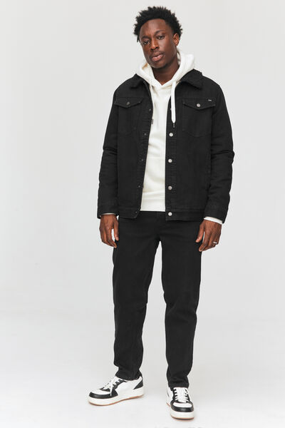 Veste Trucker denim sherpa