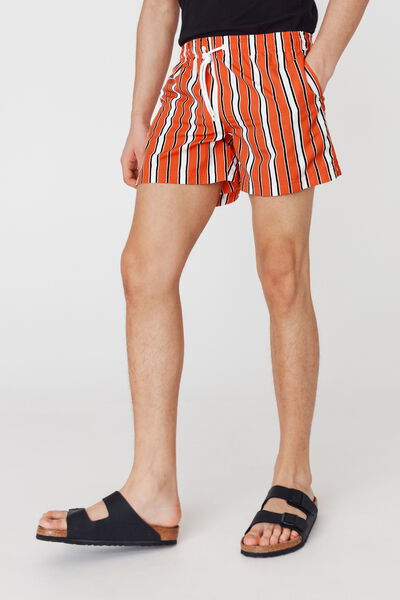 Short de bain mi-long rayures