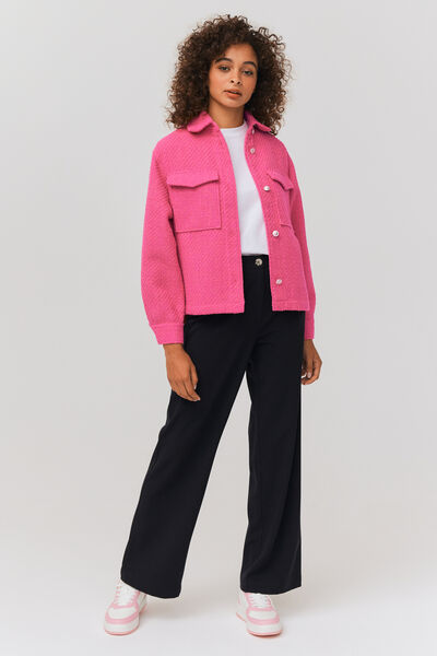 Surchemise en tweed uni