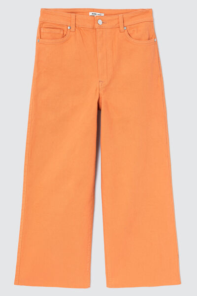 Jean wide leg couleur cropped