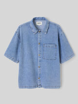 Chemise en jean manches courtes