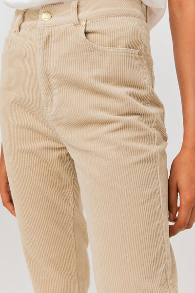 Pantalon mom velours en coton iab
