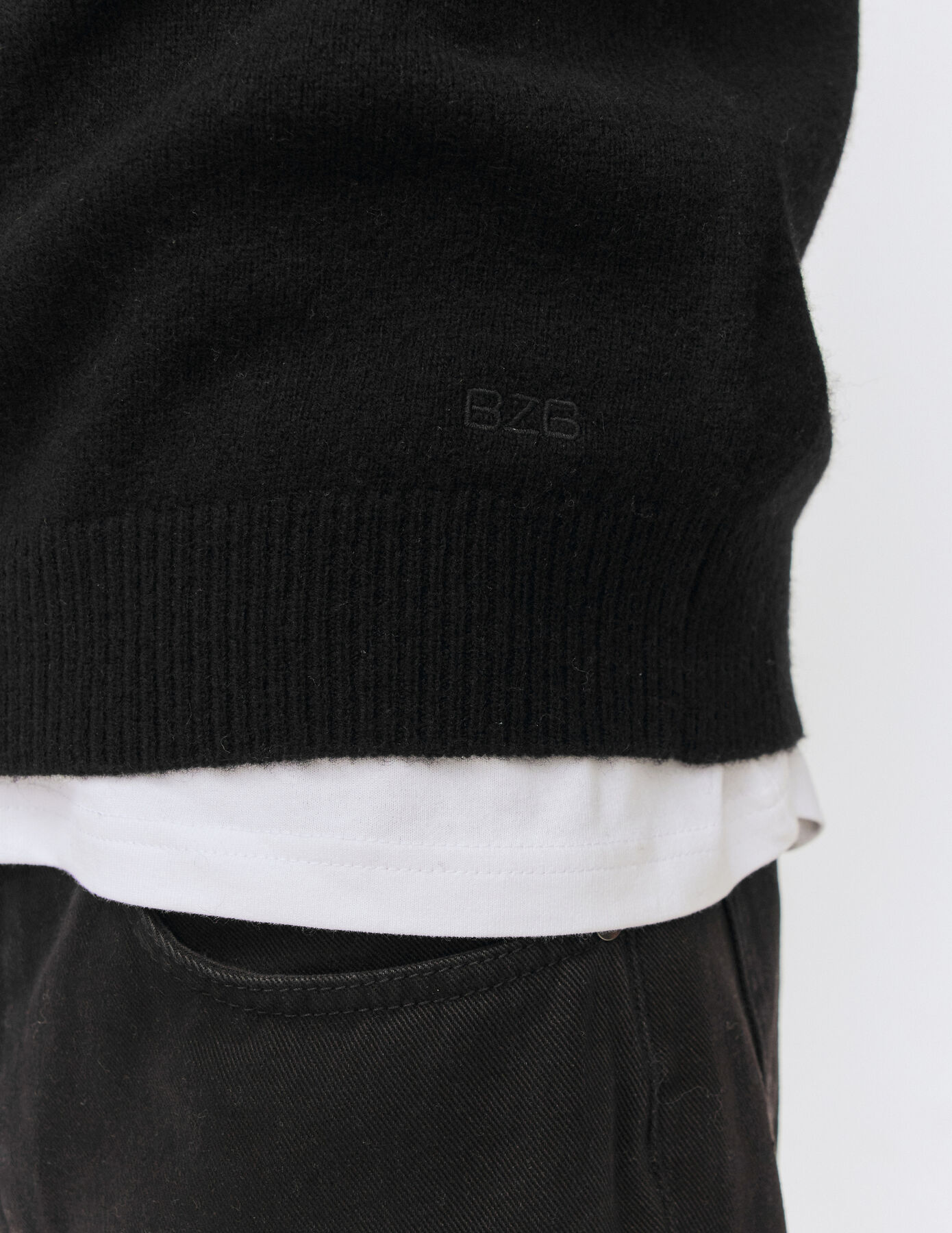 Pull col rond en laine