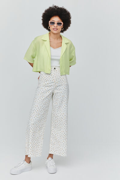 Chemise satinée boxy