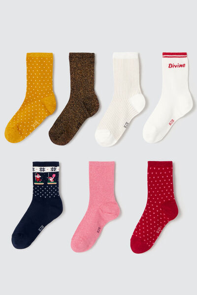 Coffret cadeau lot de 7 paires de chaussettes