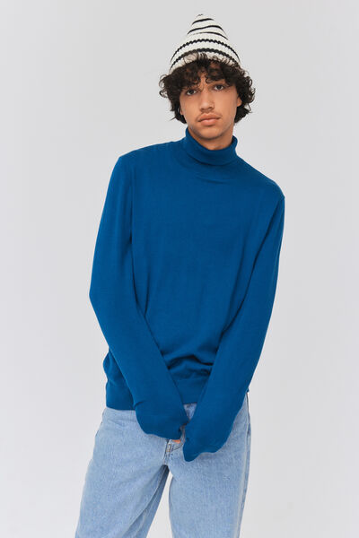 Pull col roulé
