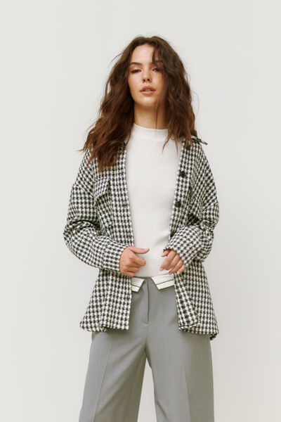 Surchemise en tweed