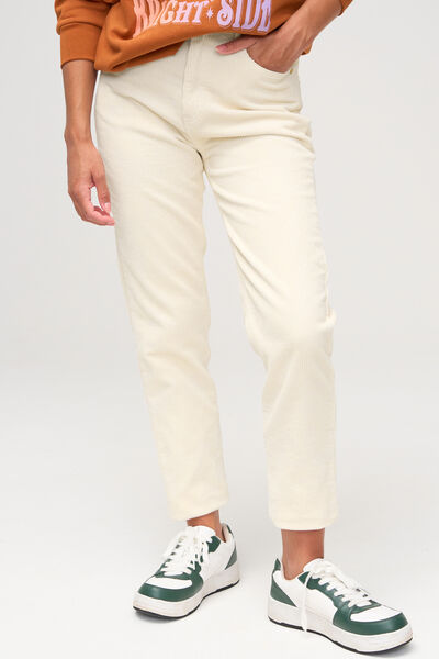 Pantalon mom velours en coton iab