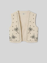 Gilet sans manches brod&eacute;