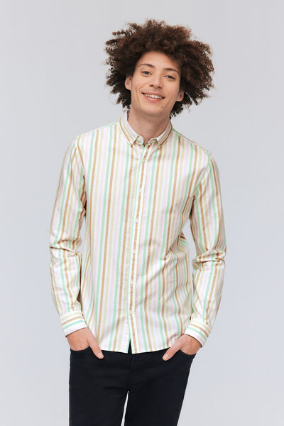 Chemise rayée coupe droite