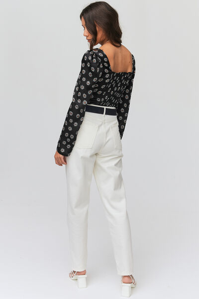 Blouse satinée à imprimé fleuri