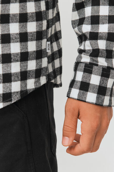 Chemise droite à carreaux