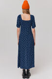 Robe longue boutonnée imprimée