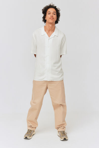 Chemise manches courtes unie fluide