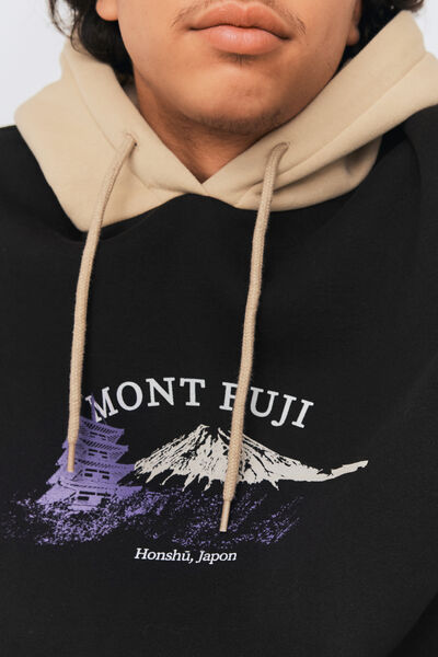 Sweat à capuche imprimé devant dos