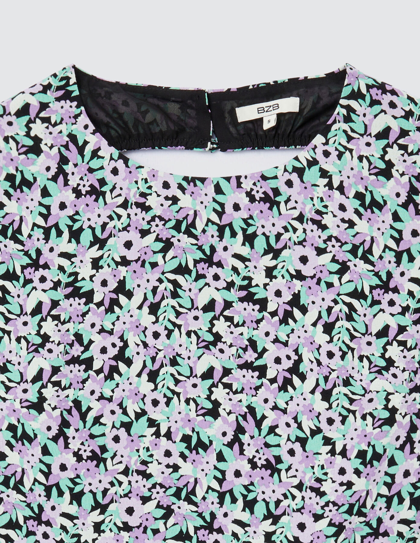 Robe courte imprimée dos ouvert