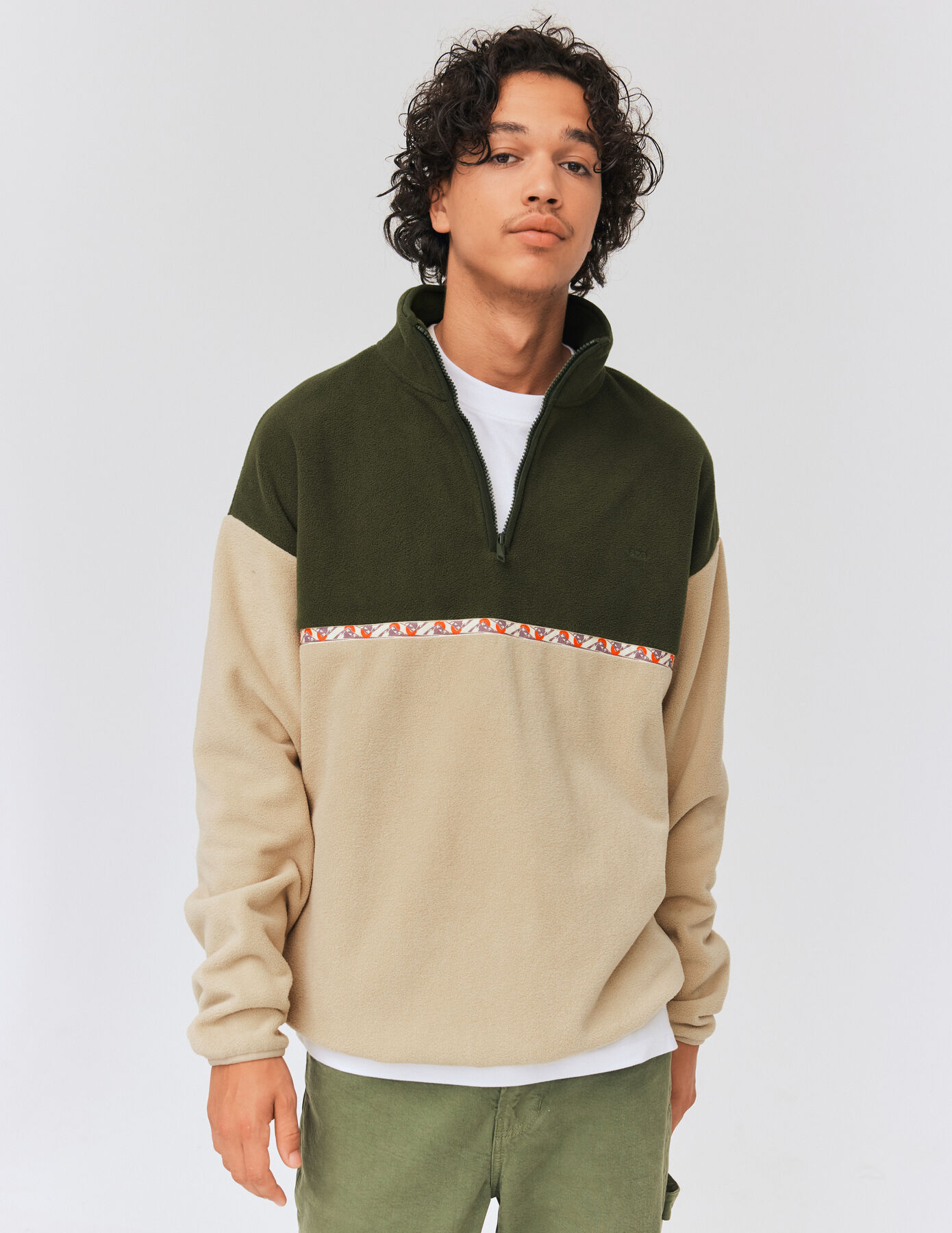Sweat polaire col montant zippé