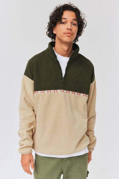 Sweat polaire col montant zippé